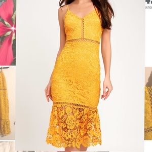 Lulus lace midi dress